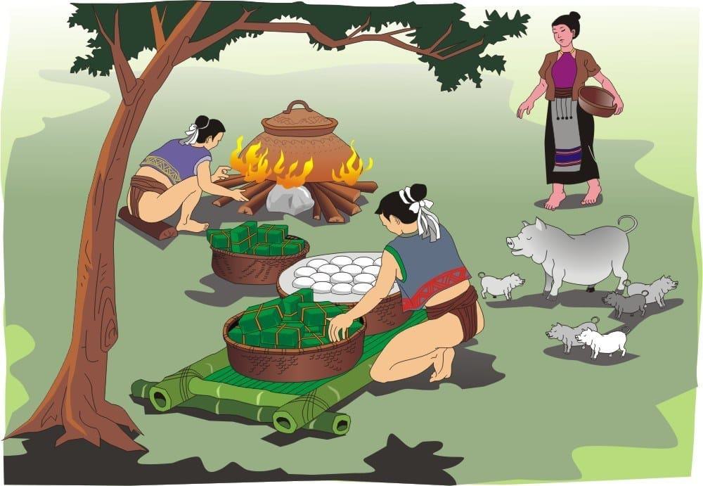 Sự tích bánh chưng - bánh dầy